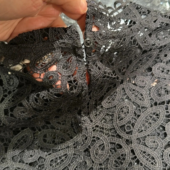 Loft lace ,sheer ,turtleneck women tops, - Picture 8 of 9